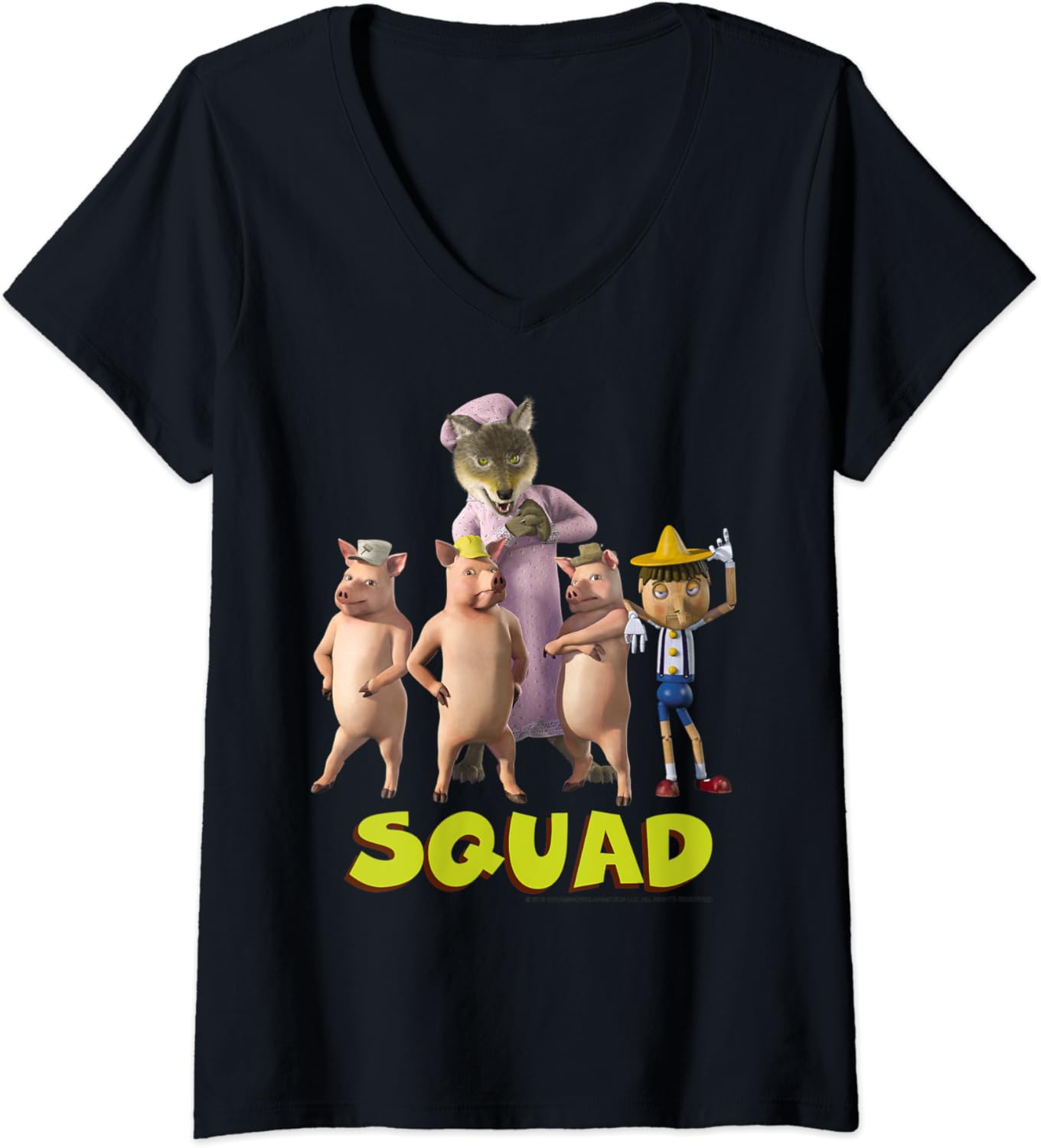 Comment S Appelle La Femme De Shrek Femme Shrek Fairy Tale Creatures Squad Group Shot Poster T-Shirt avec